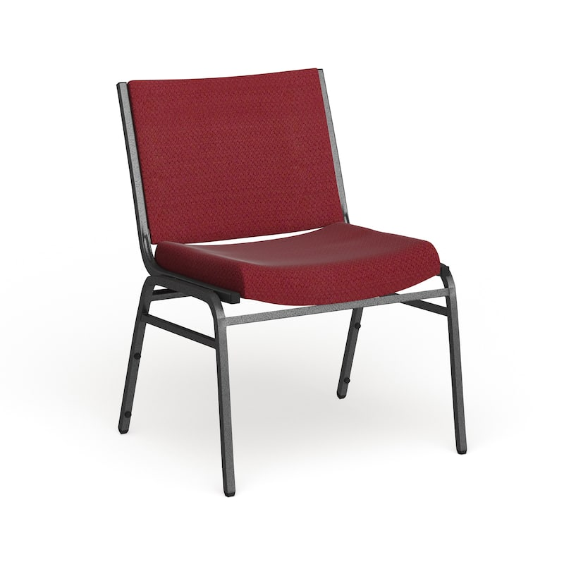 Big & Tall Fabric Stack Chair 1000 lb Capacity – Heavy Duty Armless Guest Chair with Steel Frame, Stackable