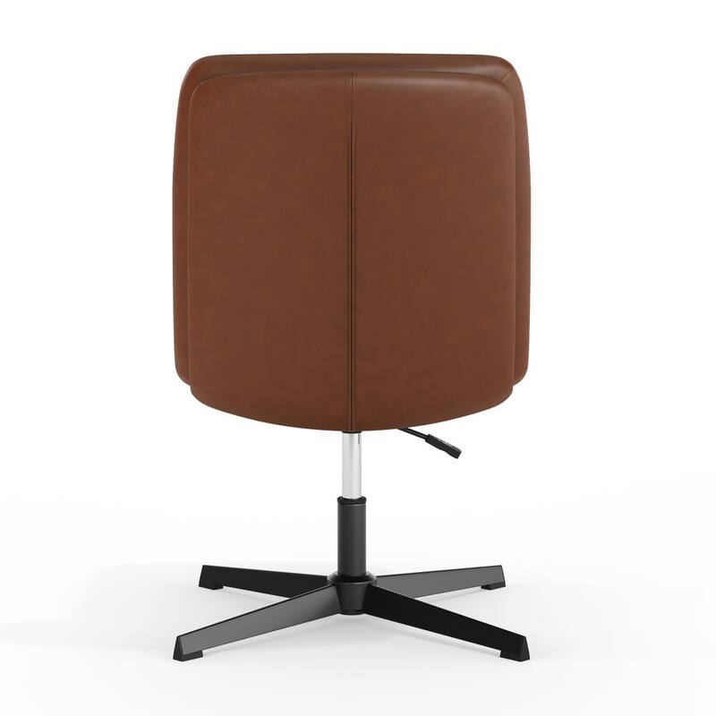 Commercial Armless Swivel Office Chair – Mid-Back Upholstered Task Chair with Adjustable Height