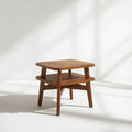 Elwood Square Timber Side Table with Open Lower Shelf