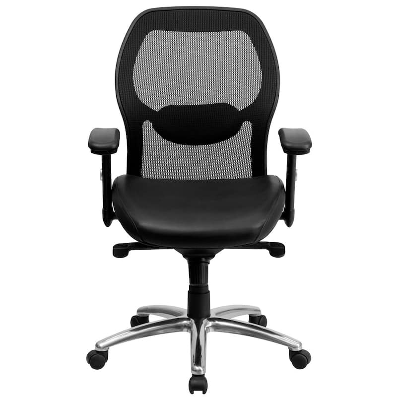 Mid-Back Mesh Executive Office Chair Black – Adjustable Lumbar, Knee Tilt, Swivel Desk Chair with Chrome Base